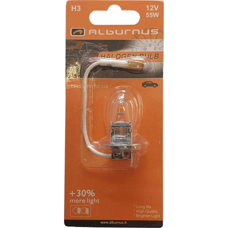 [AL50023] LEMPUTĖ H3 55W +30% PK22S 12V BLIST