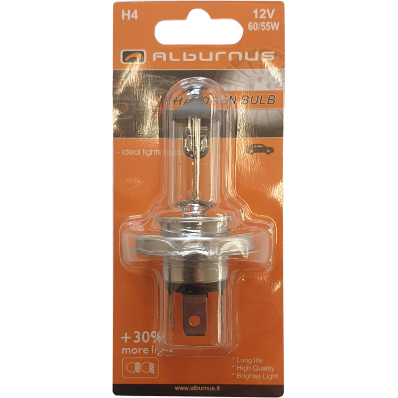 [AL50015] LEMPUTĖ H4 60/55W +30% P43T 12V BLIST