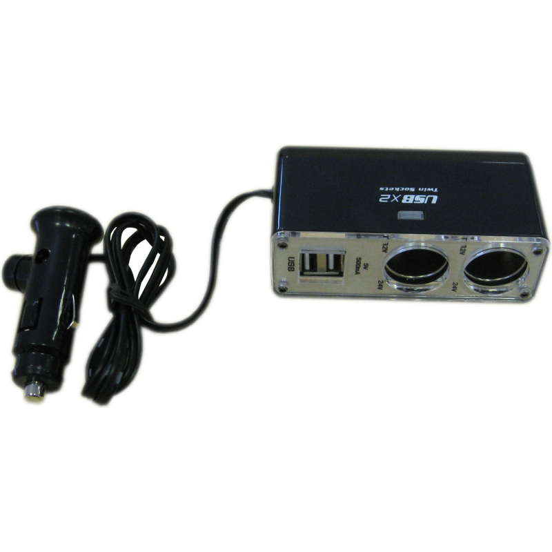 [ST003] SKIRSTYTUVAS 2 LIZDŲ 2 USB JUNGTYS 1A