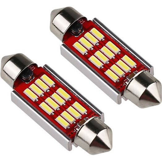 [AL50392-36] LEMPUTĖS C5W T11 LED 12SMD 36MM CANBUS 12-24V (2VNT)