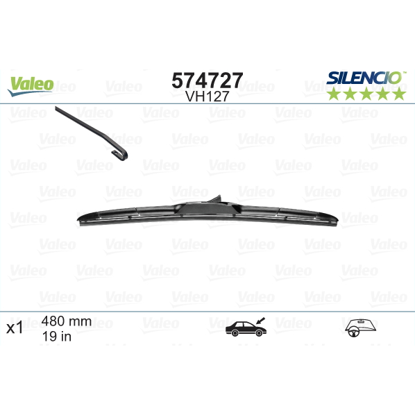 [S574727] VALEO SILENCIO VALYTUVAI HYBRID VH127 (VM127) X1 480MM
