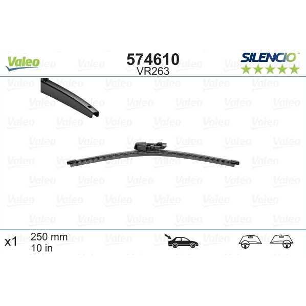 [S574610] VALEO SILENCIO VALYTUVAI SEAT, SKODA, VW TYL VR263 X1