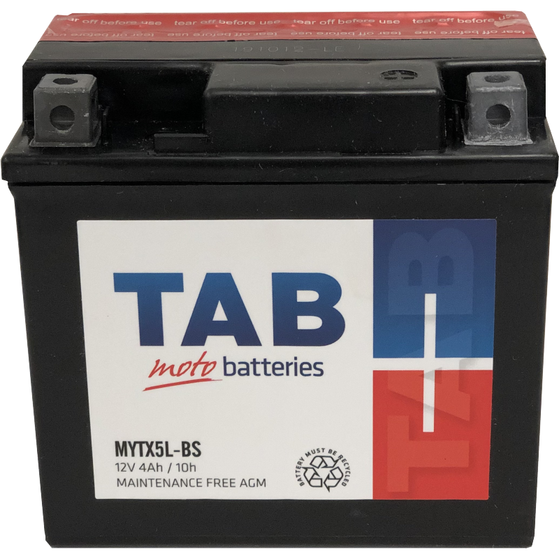[MYTX5LBS] MOTOCIKLINIS AKUMULIATORIUS TAB AGM YTX5LBS 4AH 12V A