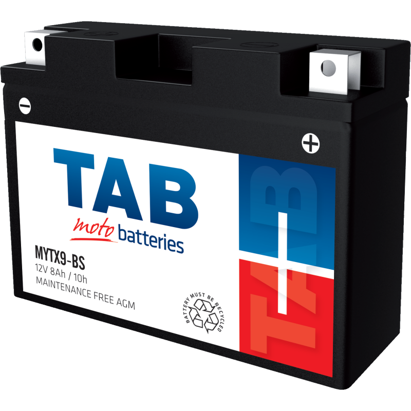 [MYTX9BS] MOTOCIKLINIS AKUMULIATORIUS TAB AGM YTX9BS 8AH 12V A