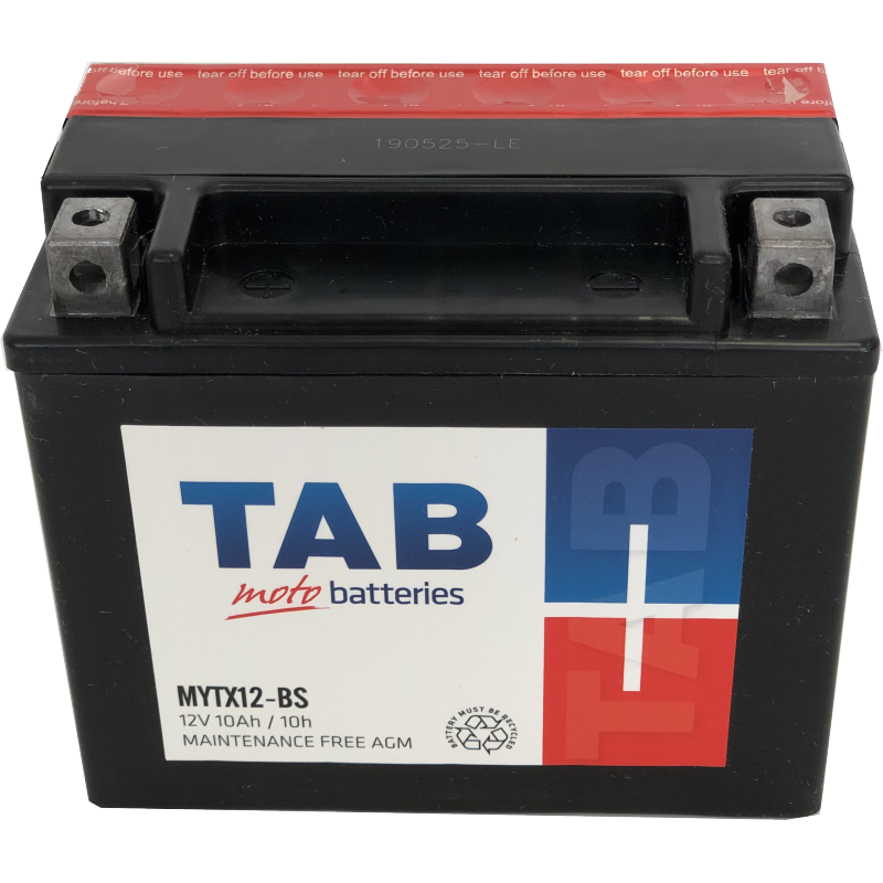 [MYTX12BS] MOTOCIKLINIS AKUMULIATORIUS TAB AGM YTX12BS 10AH 12V A