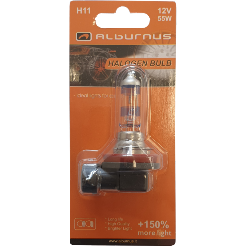 [AL50081] LEMPUTĖ H11 55W +150% PGJ19-2 12V