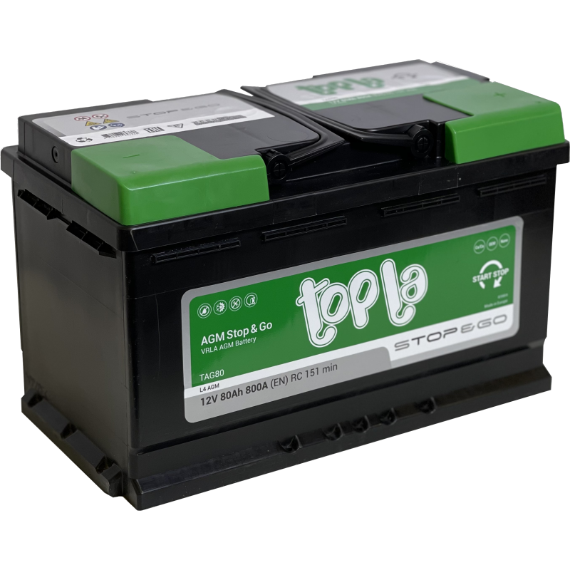 [TTAGM80R] BATTERY TOPLA  AGM STOP & GO