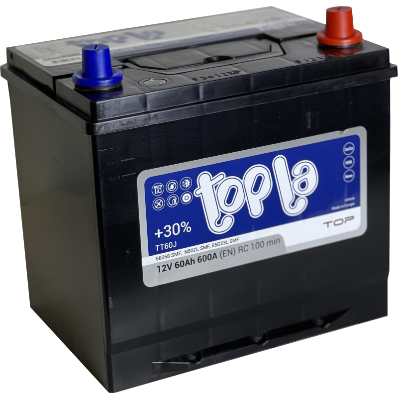 [TTP-A-60R] AKUMULIATORIUS TOPLA TOP JIS 60AH R 600EN