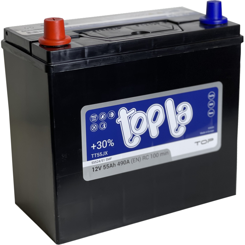 [TTP-A-55L] AKUMULIATORIUS TOPLA TOP JIS 55AH L 490EN
