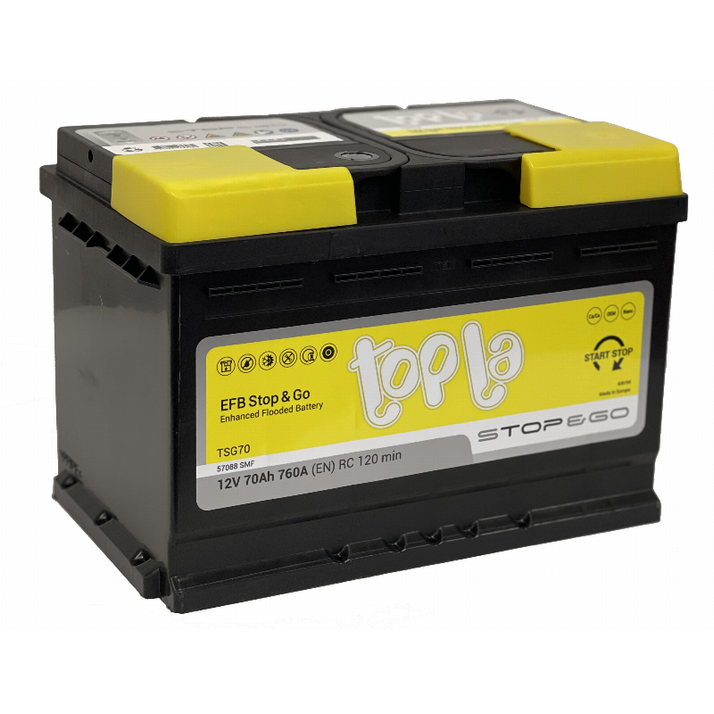 [TTEFB70R] AKUMULIATORIUS TOPLA 70AH R EFB STOP & GO 760EN