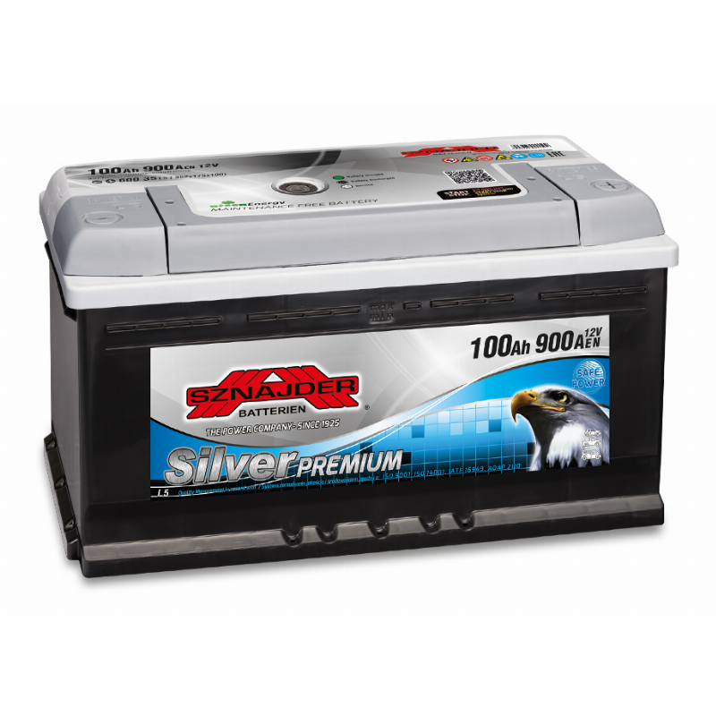 [SZS100R] AKUMULIATORIUS SZNAJDER SILVER PREMIUM 12V/100AH/900A EN 60035