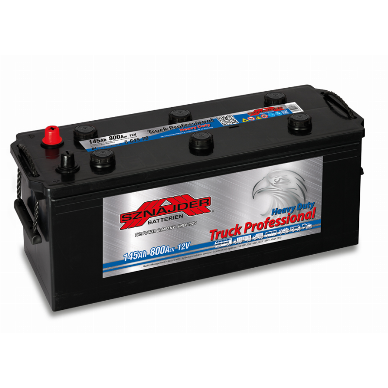 [SZTP145R] AKUMULIATORIUS SZNAJDER TRUCK PRO / PROFESSIONAL 12V/145AH/800A EN 64520