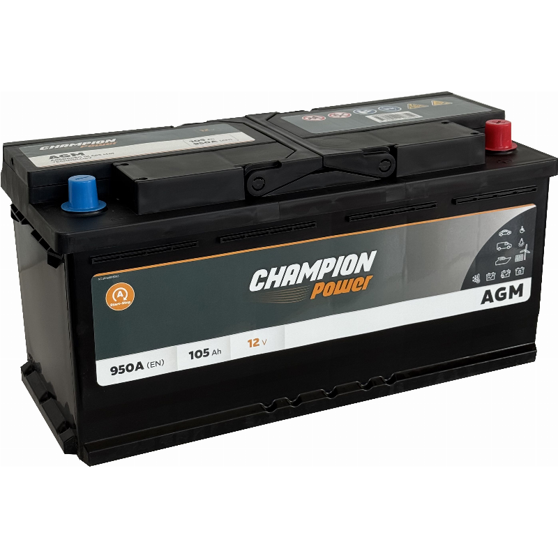 [ACPAGM105R] AKUMULIATORIUS CHAMPION POWER 105AH R AGM 950EN